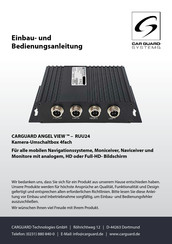 Car Guard Systems CARGUARD ANGEL VIEW RUU24 Einbau- Und Bedienungsanleitung