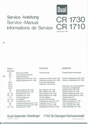 Dual CR 1730 Serviceanleitung