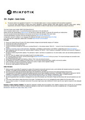 MikroTik RB4011iGS+5HacQ2HnD-IN Kurzanleitung