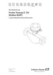 Endress+Hauser Modbus RS485 Betriebsanleitung