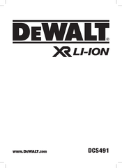 DeWalt XR li-ion DCS491 Bersetzt Von Den Originalanweisungen