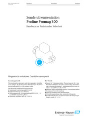 Endress+Hauser Proline Promag 300 Handbuch