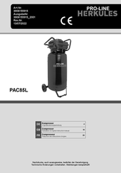 HERKULES PRO-LINE PAC85L Original Bedienungsanleitung