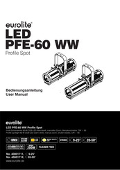 EuroLite LED PFE-60 WW Profile Spot Bedienungsanleitung