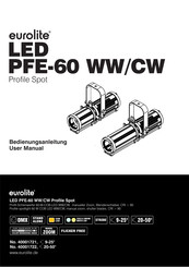 EuroLite LED PFE-60 CW Profile Spot Bedienungsanleitung