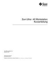 Sun Ultra 40 Kurzanleitung