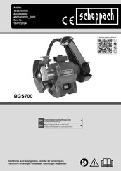 Scheppach bgs 700 Originalbetriebsanleitung