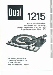Dual 1215 Bedienungsanleitung