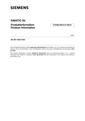 Siemens SIMATIC S5 Produktinformation