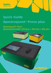 Merck Supelco Spectroquant Prove 100 plus Kurzanleitung
