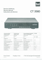 Dual CT 3560 Serviceanleitung