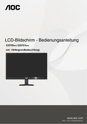 AOC E2070SWNL Bedienungsanleitung
