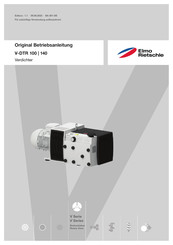 Elmo Rietschle V-DTR 140 Originalbetriebsanleitung