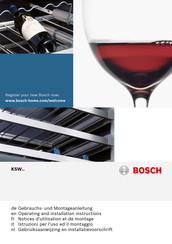 Bosch KSW38940 Gebrauchs- Und Montageanleitung