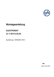 Gfa SI 17.60 FU-25,40 Montageanleitung