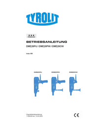 Tyrolit DME20PW Betriebsanleitung