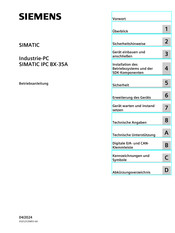 Siemens SIMATIC IPC BX-35A Betriebsanleitung