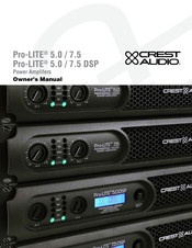 Crest Audio Pro-LITE 5.0 DSP Bedienungsanleitung