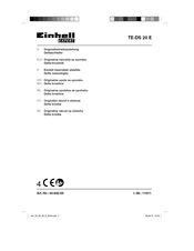 EINHELL Expert TE-DS 20 E Originalbetriebsanleitung