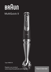 Braun MultiQuick 9 MQ 9135X Bedienungsanleitung