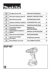 Makita DDF487RTJ Betriebsanleitung