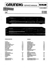 Grundig CD 8400 Serviceanleitung
