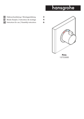 HANSGROHE Picta 13753000 Gebrauchsanleitung, Montageanleitung