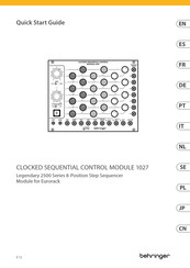 Behringer CLOCKED SEQUENTIAL CONTROL MODULE 1027 Schnellstartanleitung