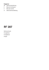 Gaggenau RF 287 Gebrauchsanleitung