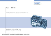 Bürkert 8640 Bedienungsanleitung