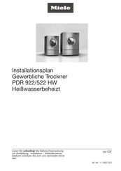 Miele PDR 922 HW Installationsplan