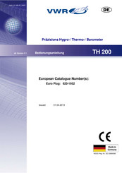 Vwr TH 200 Bedienungsanleitung