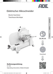 ADE KA 1806 3 Bedienungsanleitung