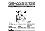 Akai GX-635D Bedienungsanleitung