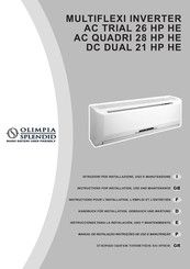 Olimpia splendid AC TRIAL 26 HP HE Handbuch Für Installation