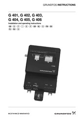 Grundfos G 401 Installation Und Betriebsanleitung