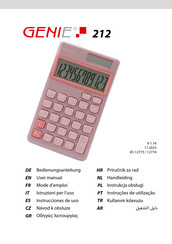 Genie 212 Bedienungsanleitung