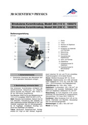 3B SCIENTIFIC PHYSICS 1003272 Bedienungsanleitung