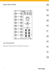 Behringer 182 SEQUENCER Schnellstartanleitung