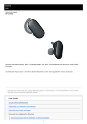 Sony WF-SP900 Hilfe