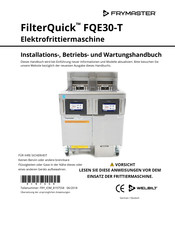 Frymaster FilterQuick FQE30-T Installations- Betriebs Und Wartungshandbuch