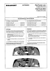 Blaupunkt Fiat Punto Mid Serviceanleitung