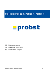 probst PGH-30-K Betriebsanleitung