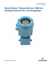 Emerson Micro Motion 1600 Installationsanleitung