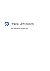 HP Scitex LX Serie Rechtliche Informationen