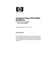 HP Small Form Factor dx5150 Handbuch