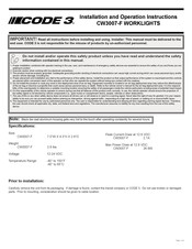 Code 3 CW3007-F Installations- Und Bedienungsanleitung