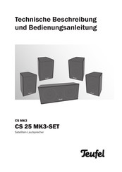 Teufel CS 25 FCR Mk3 Technische Beschreibung Und Bedienungsanleitung