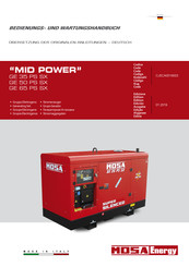 Mosa MID POWER Bedienungs- Und Wartungshandbuch