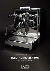 ECM Manufacture 84274 Bedienungsanleitung